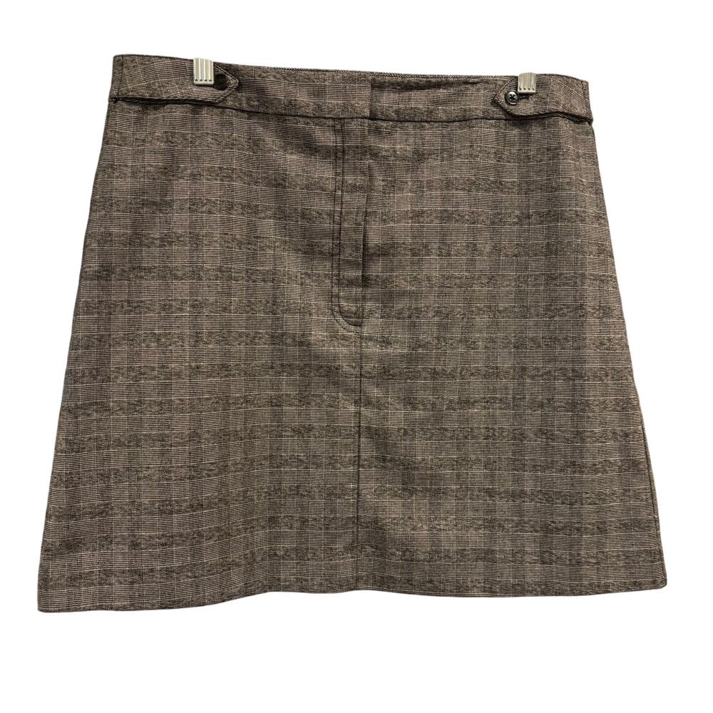 VTG Y2K Poetcore Plaid Mini Skirt Gray Dark Academia Banana Republic,  Size 12